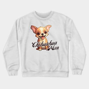 Chihuahua Mom T-Shirt - Dog Lover Gift, Pet Parent Apparel Crewneck Sweatshirt